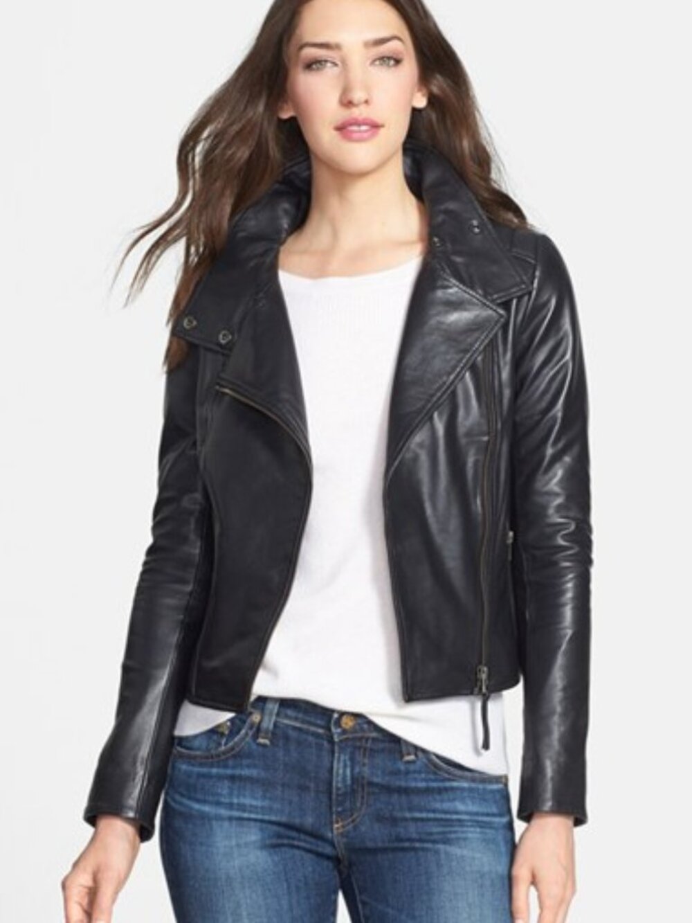 Mackage Besa Leather Moto Jacket Black S NWT